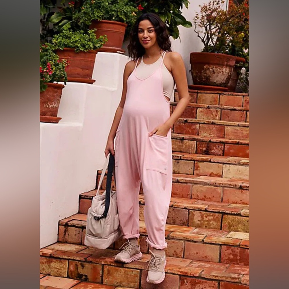 Hatch Pink Maternity Jumpsuit Romper